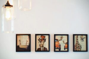 Kinderillustraties ophangen